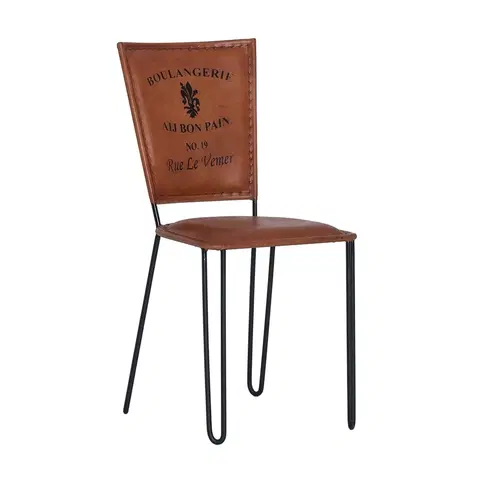 Luxusní jídelní židle Estila Vintage kožená židle LIVERPOOL