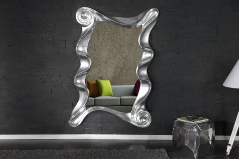 Luxusní a designová zrcadla Estila Designové nástěnné zrcadlo Alice stříbrné 160cm