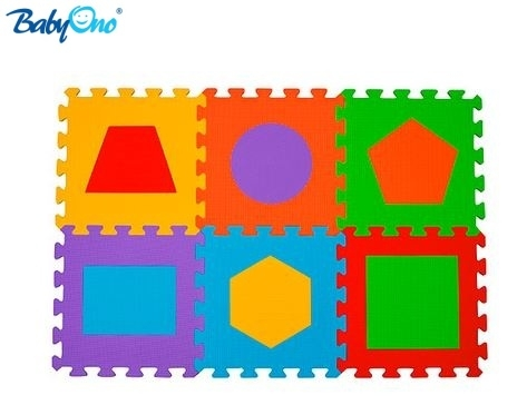 Hračky puzzle BABYONO - Pěnové puzzle - Tvary - 6 ks