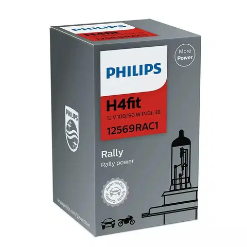 Autožárovky Philips H4 12V 100/90W P43T-38 Rally