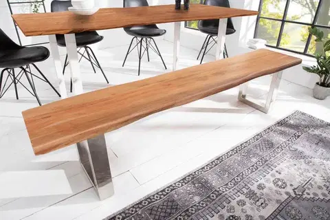 Lavice do jídelny LuxD Designová lavice Massive Honey 200 cm akácie