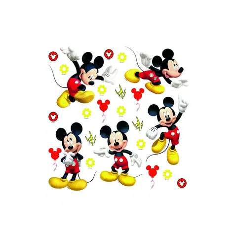 Samolepky na zeď Samolepicí dekorace Mickey Mouse, 30 x 30 cm