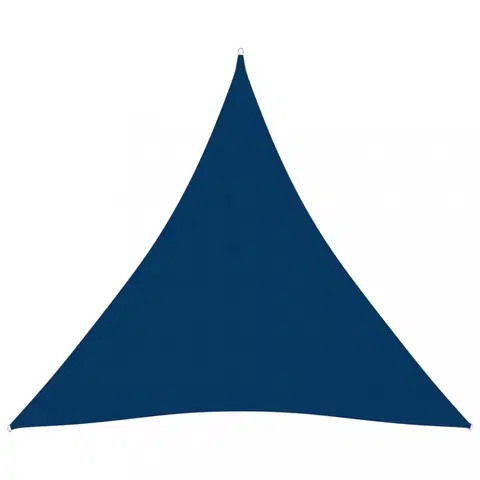 Stínící textilie Stínící plachta trojúhelníková 4 x 5 x 5 m oxfordská látka Dekorhome Modrá