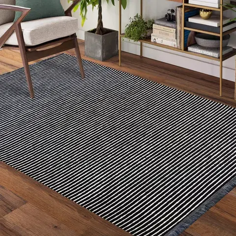 Moderní koberce Protiskluzový černo bílý koberec do obývacího pokoje
