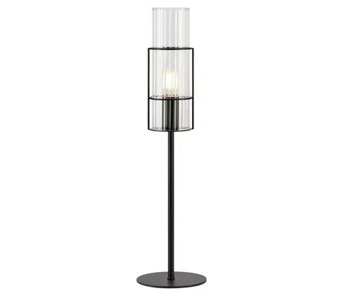 Lampy Markslöjd Markslöjd 108555 - Stolní lampa TUBO 1xE14/40W/230V 50 cm černá/čirá 