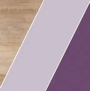 Postele ArtCross Dětská postel s přistýlkou KITTY KIT-07 | s roštem Barva: Dub sonoma světlá / levandule / fialová