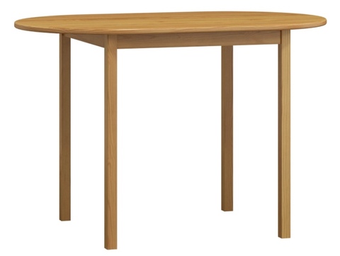 Jídelní stoly Stůl DASHEN 4, oválný 115x70, masiv borovice, moření: olše