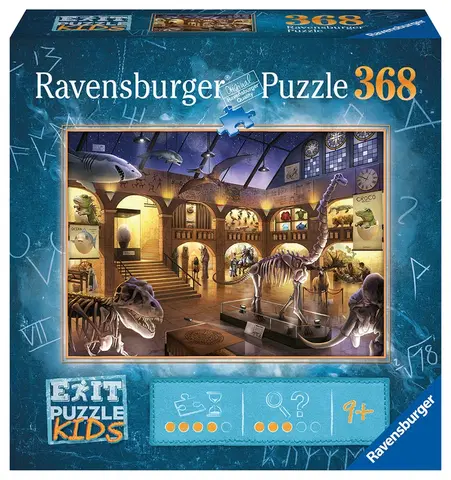 Hračky puzzle RAVENSBURGER - Exit KIDS Puzzle: Noc v muzeu 368 dílků