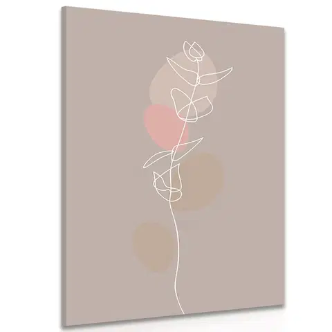Obrazy abstraktní tvary Obraz minimalistický list No4