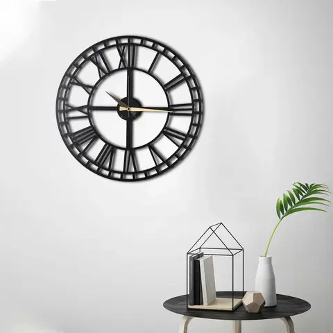 Nástěnné hodiny Nástěnné hodiny kov NA MINUTY 50 x 50 cm