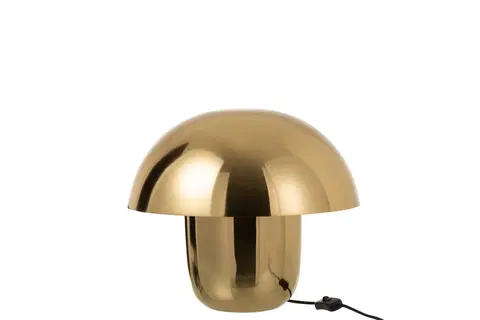 Lampy Zlatá kovová stolní lampa Mushroom - Ø 40*34cm J-Line by Jolipa 11186