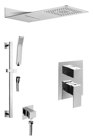 Sprchy a sprchové panely SAPHO LATUS podomítkový sprchový set s pákovou baterií, 3 výstupy, chrom 1102-44-01