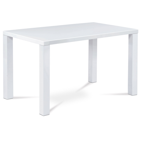 Jídelní stoly Jídelní stůl LIZZIE 120x80 cm, vysoký bílý lesk