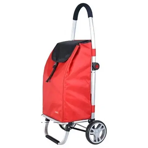 Nákupní tašky a košíky Taška nákupní na kolečkách CARRIE 98 x 48 x 36 cm, skládací, červená