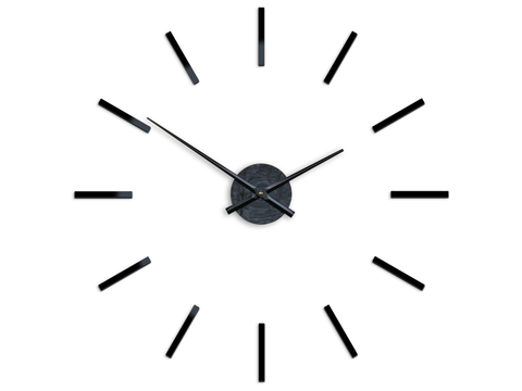Nalepovací hodiny ModernClock 3D nalepovací hodiny Solo černé