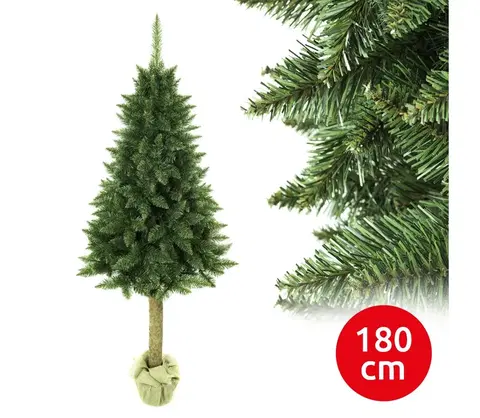 Vánoční dekorace  Vánoční stromek na kmenu 180 cm jedle 