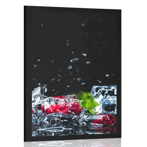 S kuchyňským motivem Plakát ovocné ledové kostky
