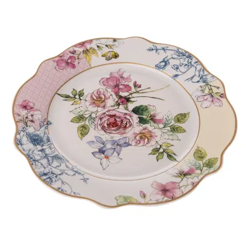 Talíře Porcelánový dezertní talíř Roses, 19,2 cm