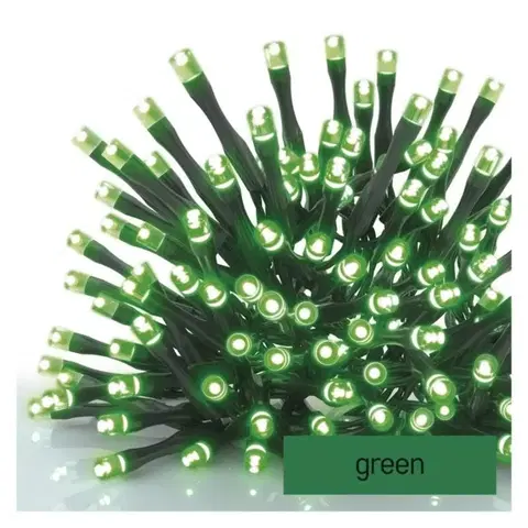 LED řetězy EMOS Standard LED spojovací vánoční řetěz, 10 m, venkovní i vnitřní, zelená D1AG01