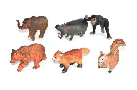 Hračky WIKY - Zvířátko Safari 6 druhů 6cm