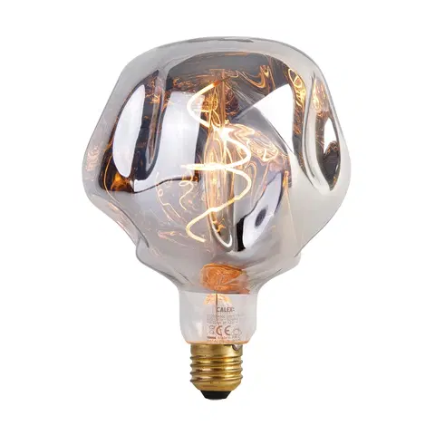 Zarovky E27 stmívatelná LED lampa G125 stříbrná 4W 75 lm 1800K