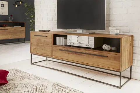 TV stolky TV stolek BASTET Dekorhome Přírodní dřevo