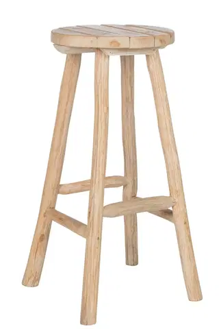 Stoličky Dřevěná barová stolička přírodní  - 36*45*80cm J-Line by Jolipa 82103