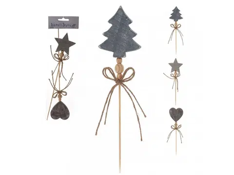Vánoční dekorace Dekorace zapichovací 31cm 2ks různé druhy