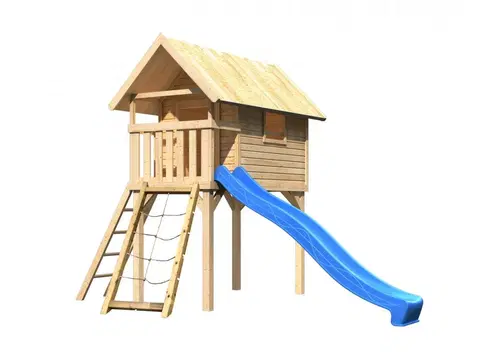 Prolézačky Dětská hrací věž se skluzavkou Dekorhome Modrá