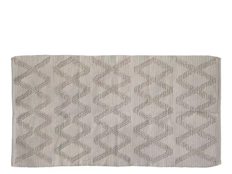 Koberce a koberečky Béžový bavlněný koberec se vzorem  Mig - 75*150 cm Chic Antique 16875-19