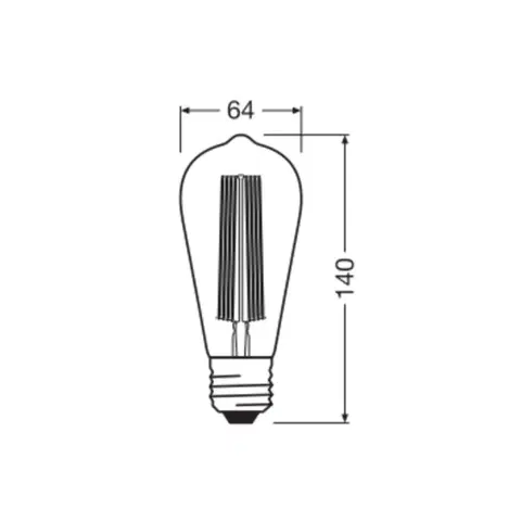 Stmívatelné LED žárovky OSRAM OSRAM LED Vintage 1906 Edison, šedá, E27, 11 W, 818, stmívatelná
