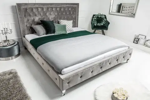 Designové postele LuxD Postel Spectacular stříbrná 180 x 200 cm