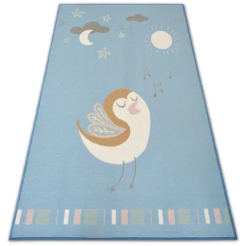 Koberce a koberečky Dywany Lusczow Kusový koberec LOKO Bird modrý, velikost 120x170
