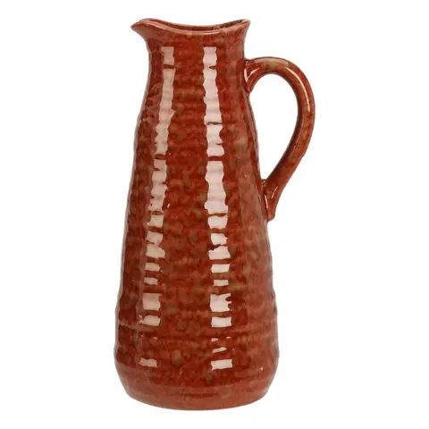 Vázy keramické Kameninová váza/džbán Busara 10,5 x 24 cm, červená