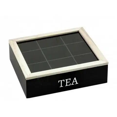 Příslušenství pro přípravu čaje a kávy EH Box na čajové sáčky 24 x 24 x 7 cm, černá