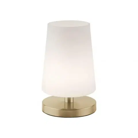 LED stolní lampy PAUL NEUHAUS LED stolní lampa v matné mosazi s decentním podlouhlým stínítkem na lampu 3000K PN 4146-60