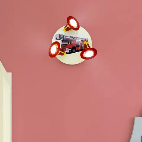 Nástěnná svítidla Elobra Nástěnné světlo hasičské auto červenožlutá 3zdroje