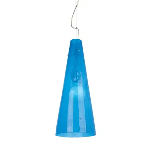 Moderní závěsná svítidla ACA Lighting závěsné svítidlo CONE LIGHT modrá BUGLE1PBL