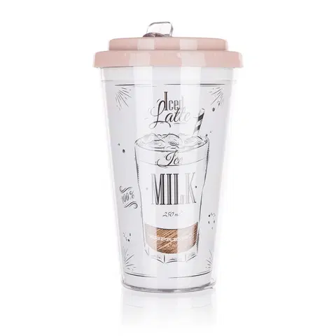 Termosky a termohrnky Banquet Hrnek cestovní dvoustěnný COFFEE 0,5 l, Iced latte