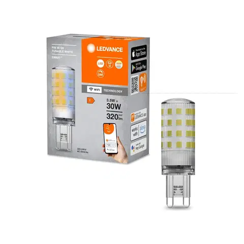 Chytré žárovky LEDVANCE SMART+ LEDVANCE SMART+ WiFi LED žárovka G9, 3,5 W, CCT stmívatelná