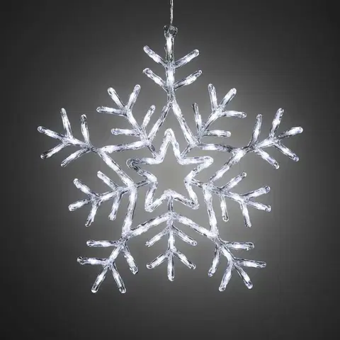 Venkovní dekorace Exihand Sněhová vločka 4470-203, 90 LED studená bílá s 8-mi funkcemi, průměr 58 cm