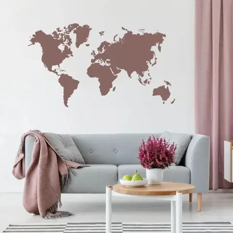 Šablony k malování Šablona na zeď - Mapa světa
