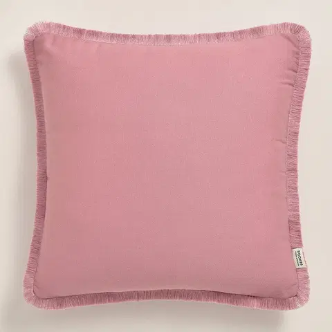 Dekorační povlaky na polštáře Tmavě růžový povlak na polštář BOCA CHICA se střapci 40 x 40 cm