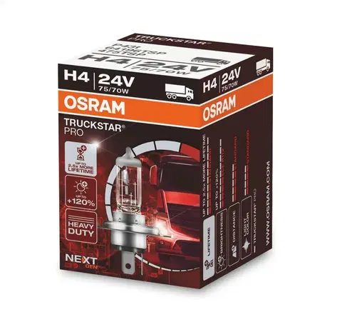 Autožárovky OSRAM H4 24V 75/70W P43t TRUCKSTAR PRO NEXT GEN +120% více světla 1ks 64196TSP