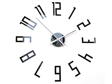 Nalepovací hodiny ModernClock 3D nalepovací hodiny Slim 65 cm černé