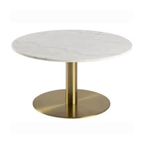 Konferenční stolky Actona Konferenční stolek Corby bílý mramor/zlatá