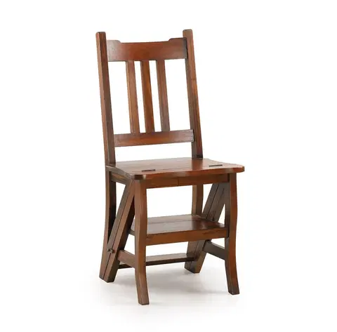 Luxusní jídelní židle Estila Koloniální skládací židle Flamingo z masivního mahagonového dřeva 90cm
