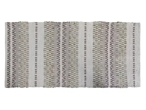 Koberce a koberečky Béžový bavlněný koberec s ornamenty Rug stripes - 70*150 cm Chic Antique 16090000 (16900-00)