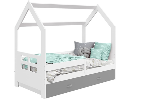 Postele Dětská postel SPECIOSA D3D 80x160 v barvě bílé se zásuvkou: šedá