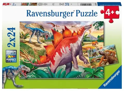 Hračky puzzle RAVENSBURGER - Svět dinosaurů 2x24 dílků